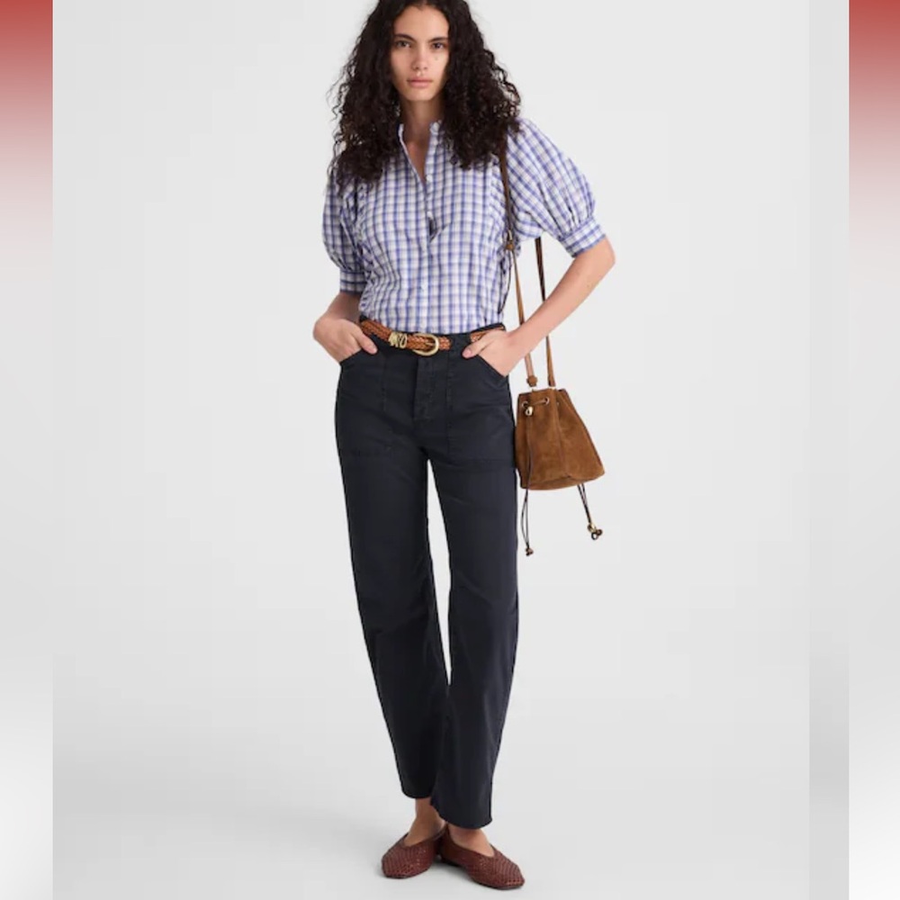 Madewell The Darted Barrel-Leg Utility Pant